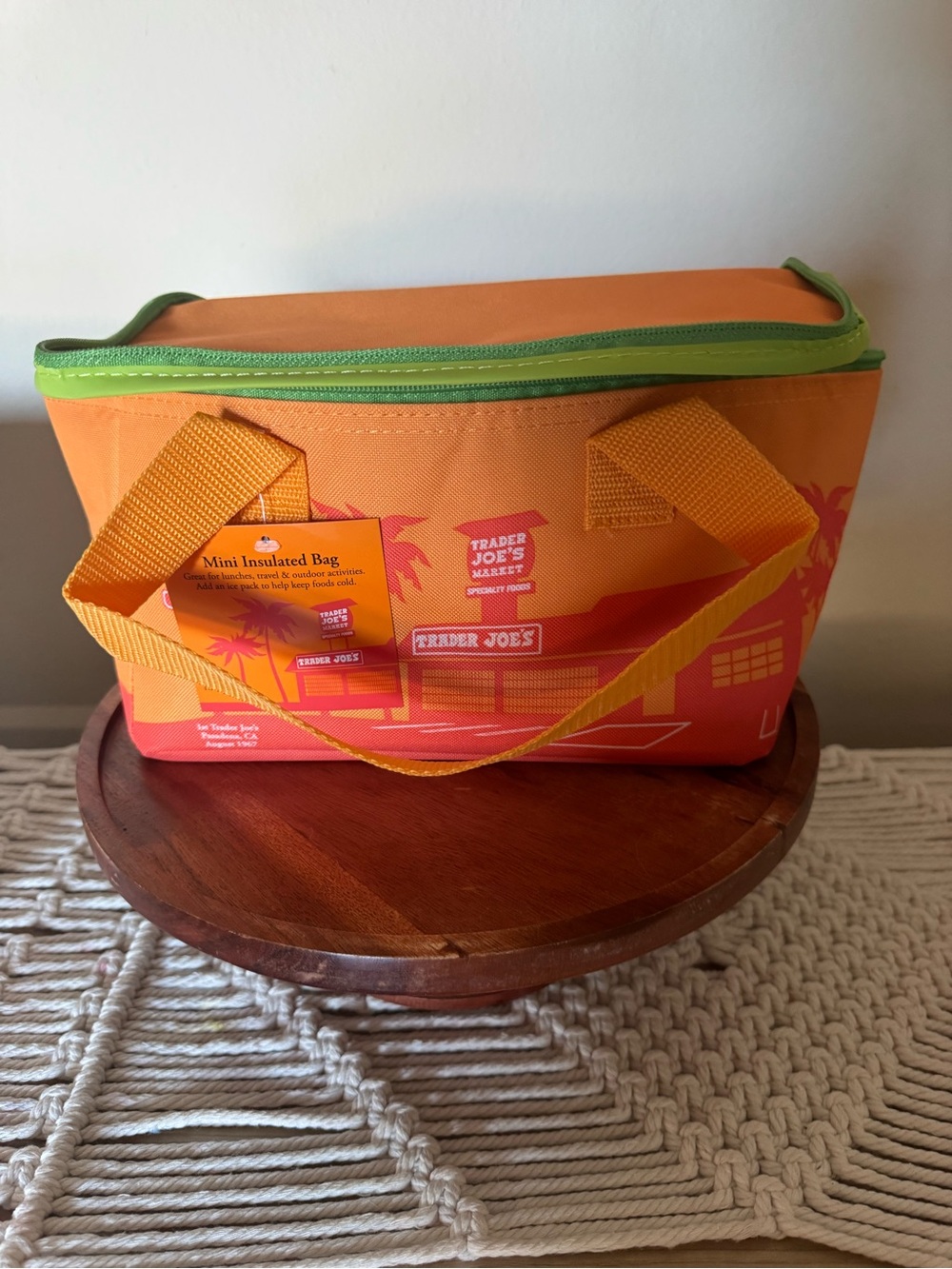 Trader Joe's Orange & Yellow Mini Insulated Bag
